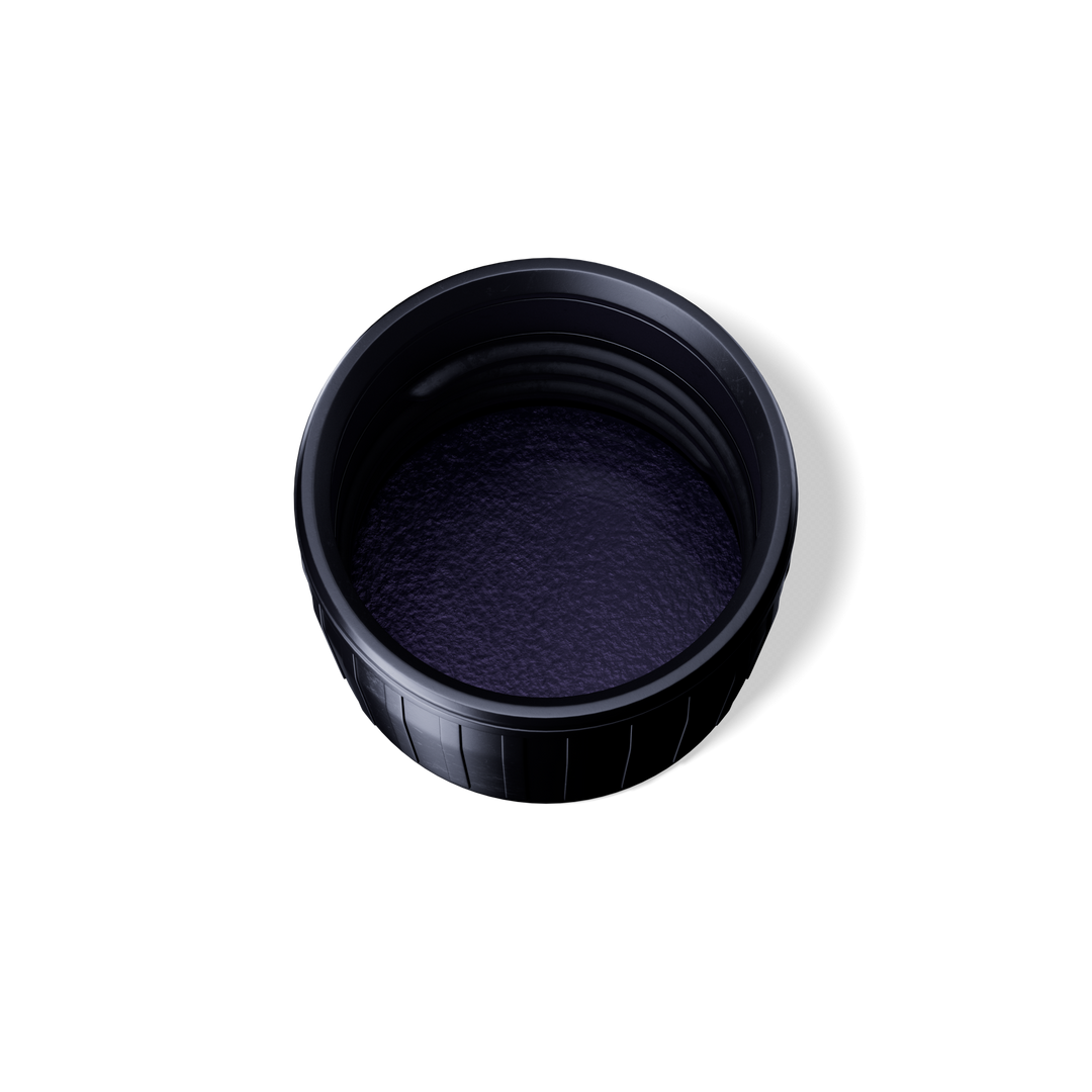 Miron - Screw cap tamper-evident PP28, III, PP, black, violet Phan inlay (Aquarius) - - Miron